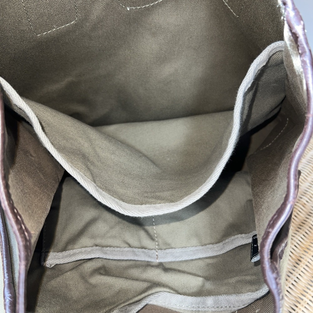 John Chapman Olive Green  Leather Trim Tote Bag England Corsair Capital Handmade - Picture 6 of 12